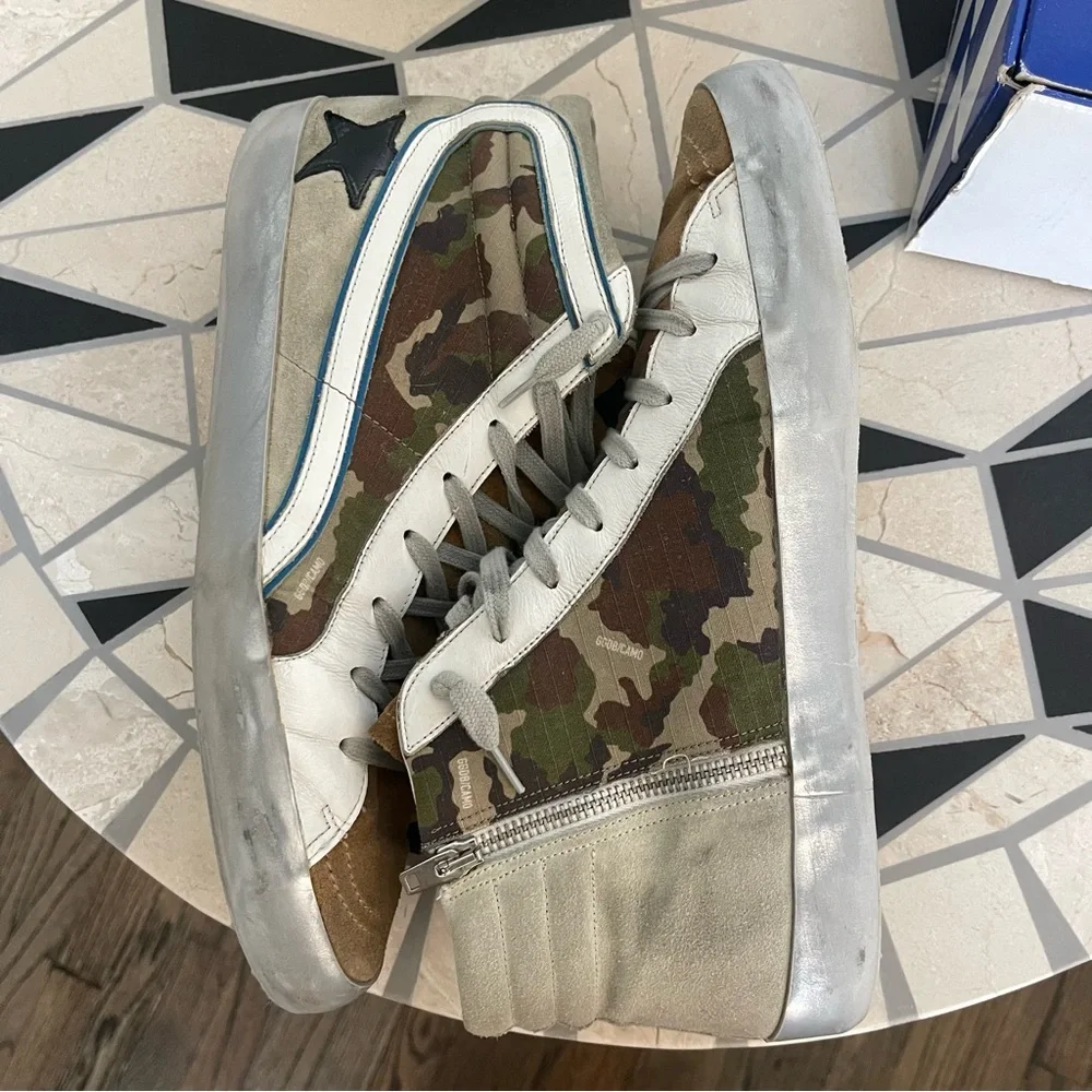 GOLDEN GOOSE
Men's Superstar Camo Mid-Top Sneakers - Picture 4 of 14